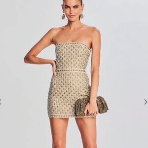 NWOT: Retrofete Heather crystal-embellished dress